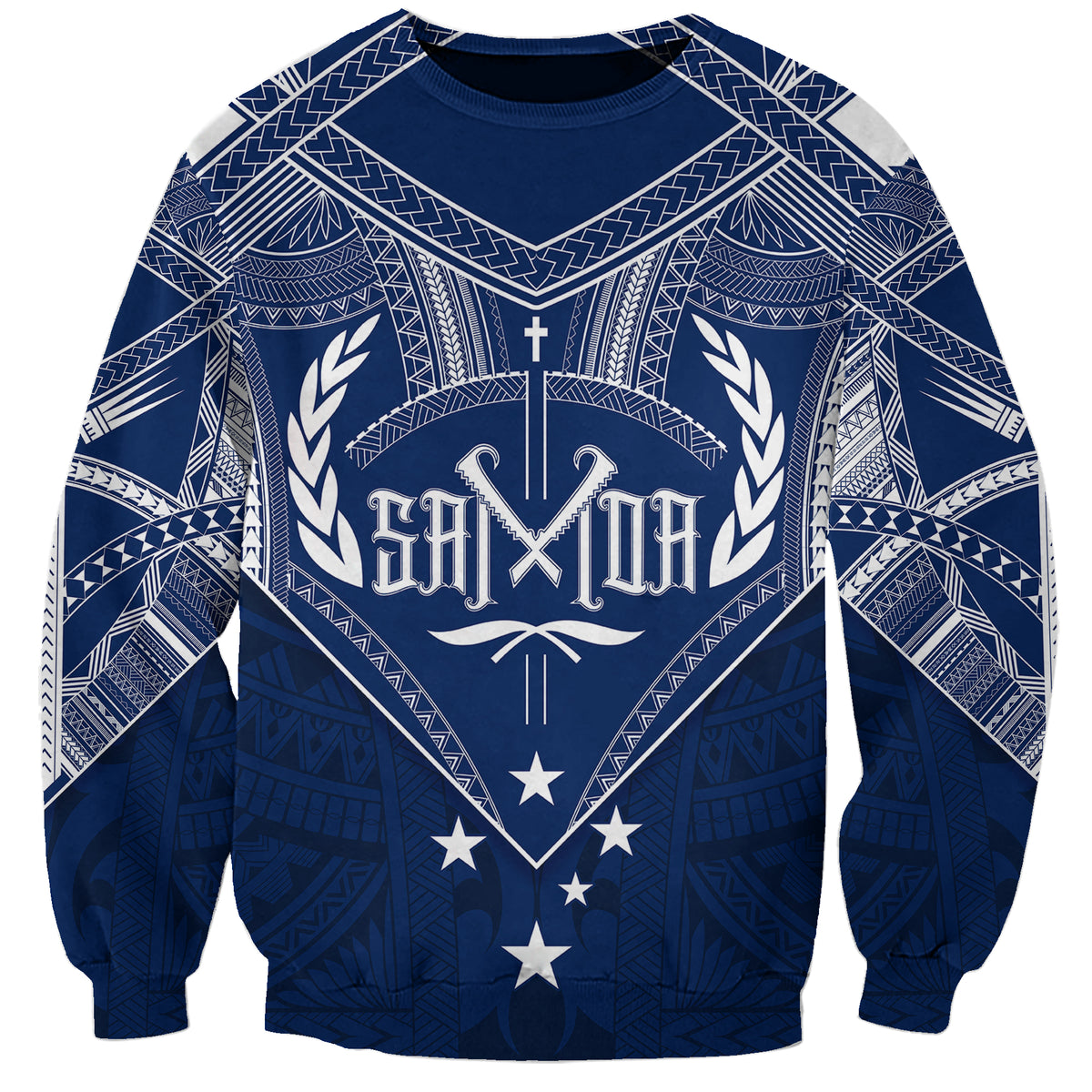 Personalised Samoa Independence Day Sweatshirt Chest Tattoo Symbolic Style - Wonder Print Shop