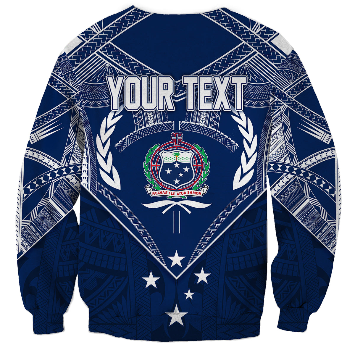 Personalised Samoa Independence Day Sweatshirt Chest Tattoo Symbolic Style - Wonder Print Shop