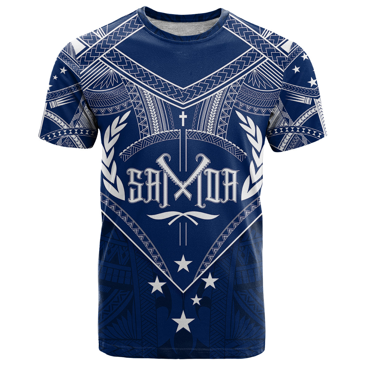 Personalised Samoa Independence Day T Shirt Chest Tattoo Symbolic Style - Wonder Print Shop