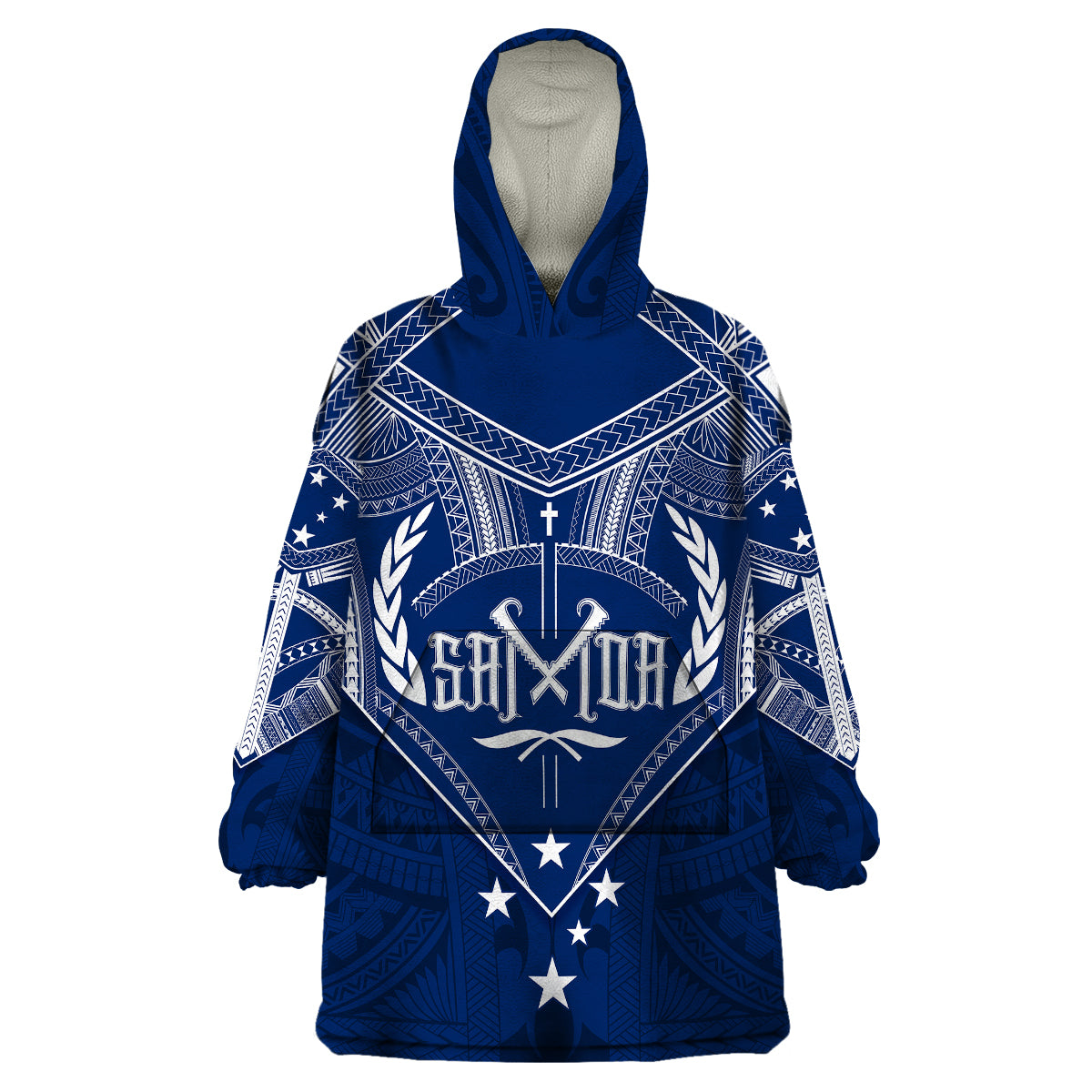 Personalised Samoa Independence Day Wearable Blanket Hoodie Chest Tattoo Symbolic Style - Wonder Print Shop