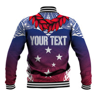 Personalised Samoa Independence Day Baseball Jacket Ula Fala Gradient Color LT7 - Wonder Print Shop