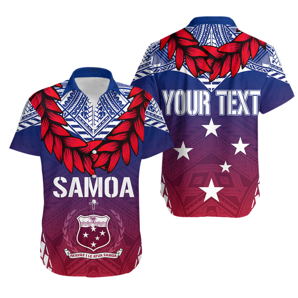 Personalised Samoa Independence Day Hawaiian Shirt Ula Fala Gradient Color - Wonder Print Shop
