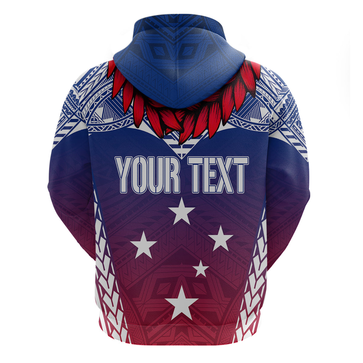 Custom Samoa Independence Day Hoodie Ula Fala Gradient Color - Wonder Print Shop