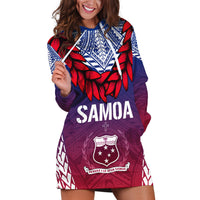Personalised Samoa Independence Day Hoodie Dress Ula Fala Gradient Color - Wonder Print Shop