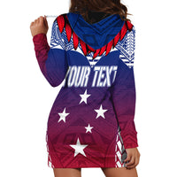 Personalised Samoa Independence Day Hoodie Dress Ula Fala Gradient Color - Wonder Print Shop