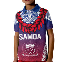 Custom Samoa Polo Shirt Independence Day for Kid Ula Fala Gradient Color - Wonder Print Shop