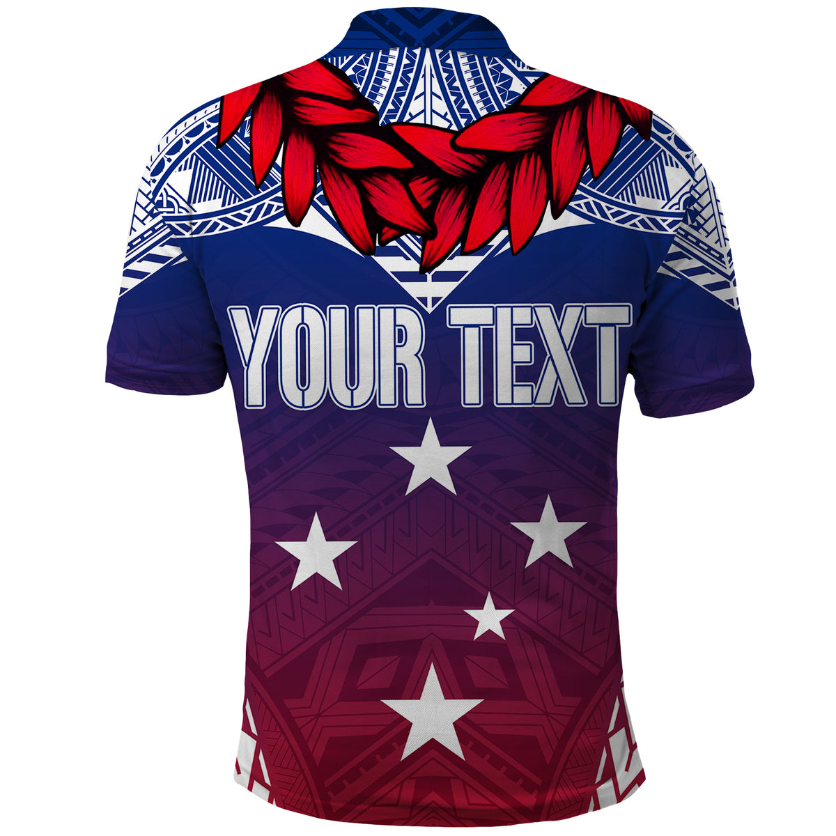 Custom Samoa Polo Shirt Independence Day Ula Fala Gradient Color - Wonder Print Shop