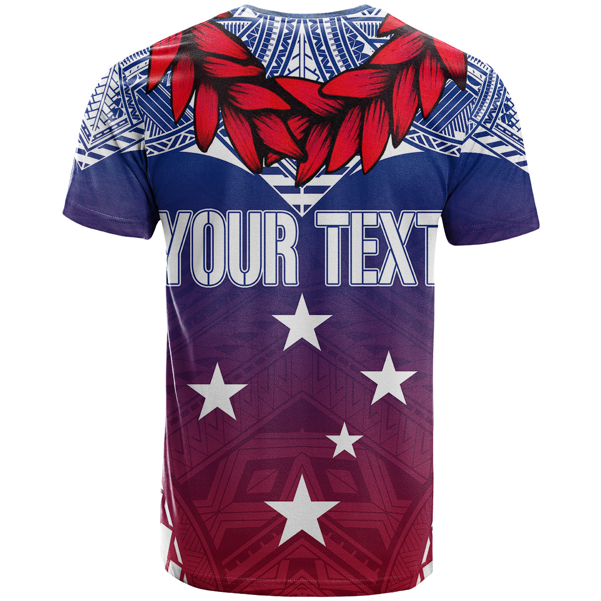 Personalised Samoa Independence Day T Shirt Ula Fala Gradient Color - Wonder Print Shop