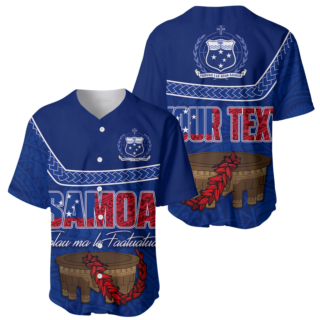 Personalised Samoa Independence Day Baseball Jersey Kava And Ula Fala - Sail With Faith LT7 - Wonder Print Shop