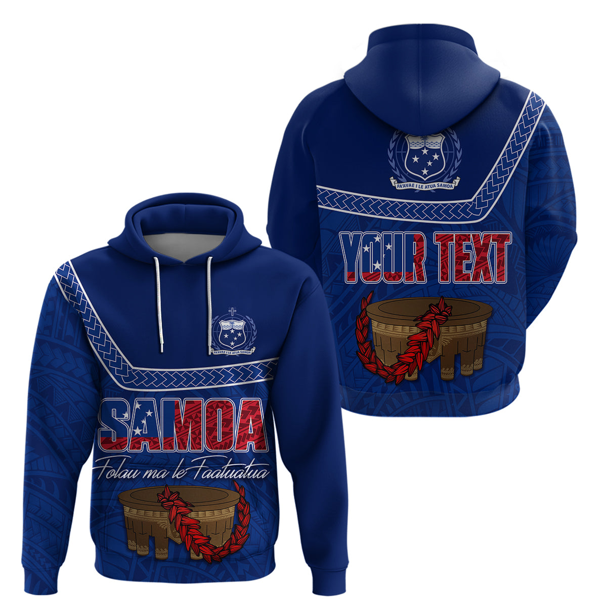 Custom Samoa Independence Day Hoodie Kava And Ula Fala - Sail With Faith - Wonder Print Shop