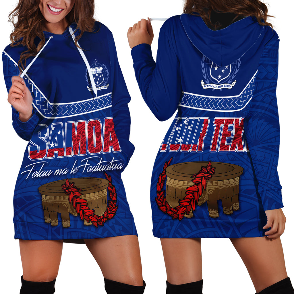 Personalised Samoa Independence Day Hoodie Dress Kava And Ula Fala - Sail With Faith - Wonder Print Shop