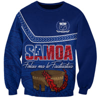 Personalised Samoa Independence Day Sweatshirt Kava And Ula Fala - Sail With Faith - Wonder Print Shop