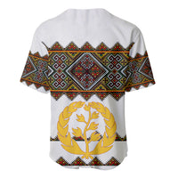 Eritrea Baseball Jersey Tilet Mix Eritrean Cross - White LT7 - Wonder Print Shop