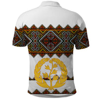 Eritrea Polo Shirt Tilet Mix Eritrean Cross White - Wonder Print Shop