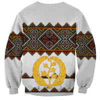 Eritrea Sweatshirt Tilet Mix Eritrean Cross - White - Wonder Print Shop
