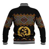 Eritrea Baseball Jacket Tilet Mix Eritrean Cross - Black LT7 - Wonder Print Shop