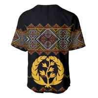 Eritrea Baseball Jersey Tilet Mix Eritrean Cross - Black LT7 - Wonder Print Shop