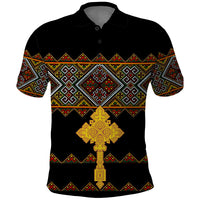 Eritrea Polo Shirt Tilet Mix Eritrean Cross Black - Wonder Print Shop