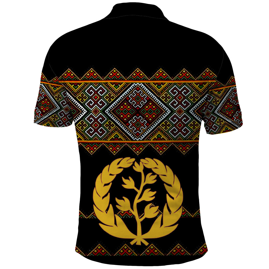 Eritrea Polo Shirt Tilet Mix Eritrean Cross Black - Wonder Print Shop