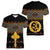 Eritrea Women V Neck T Shirt Tilet Mix Eritrean Cross - Black - Wonder Print Shop