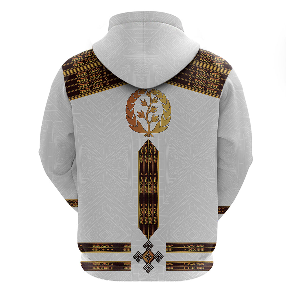 Eritrea Hoodie Tilet Habesha Style White - Wonder Print Shop
