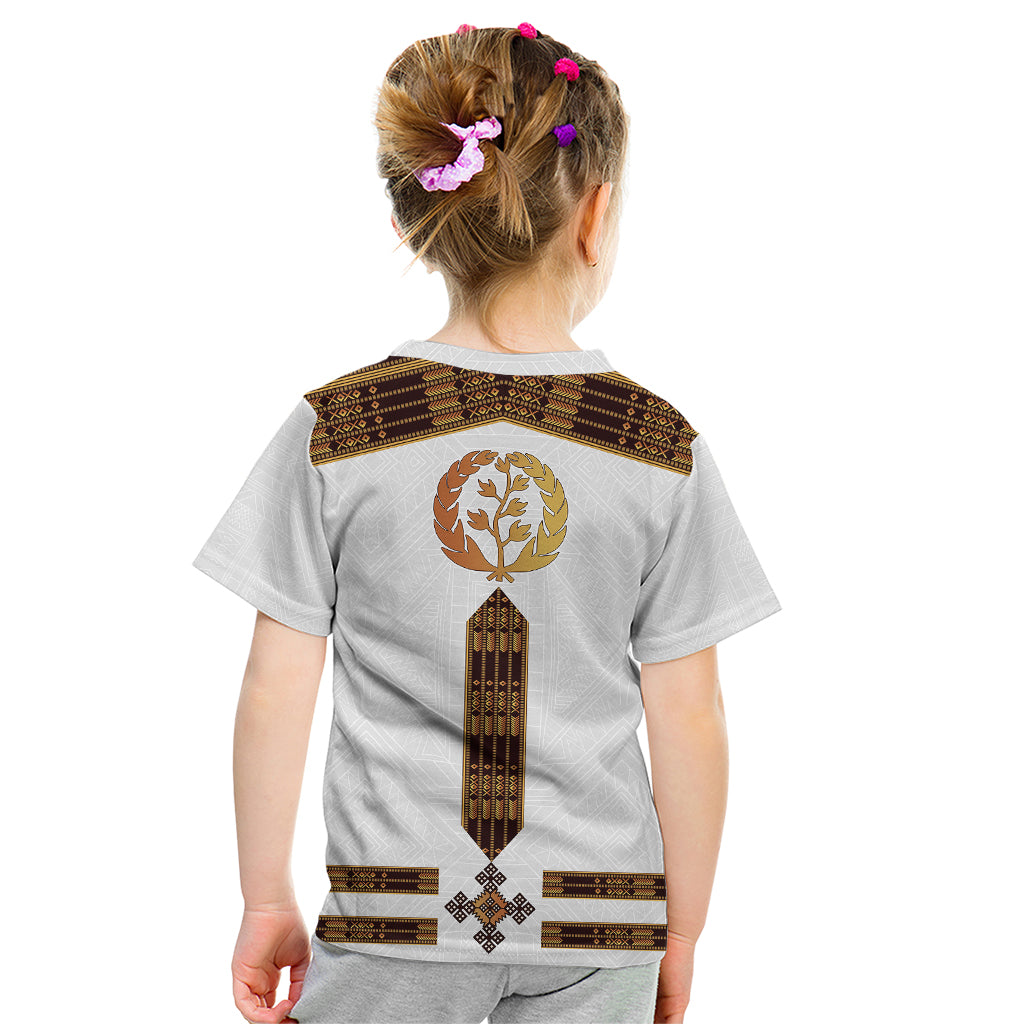 Eritrea Kid T Shirt Tilet Habesha Style - White - Wonder Print Shop