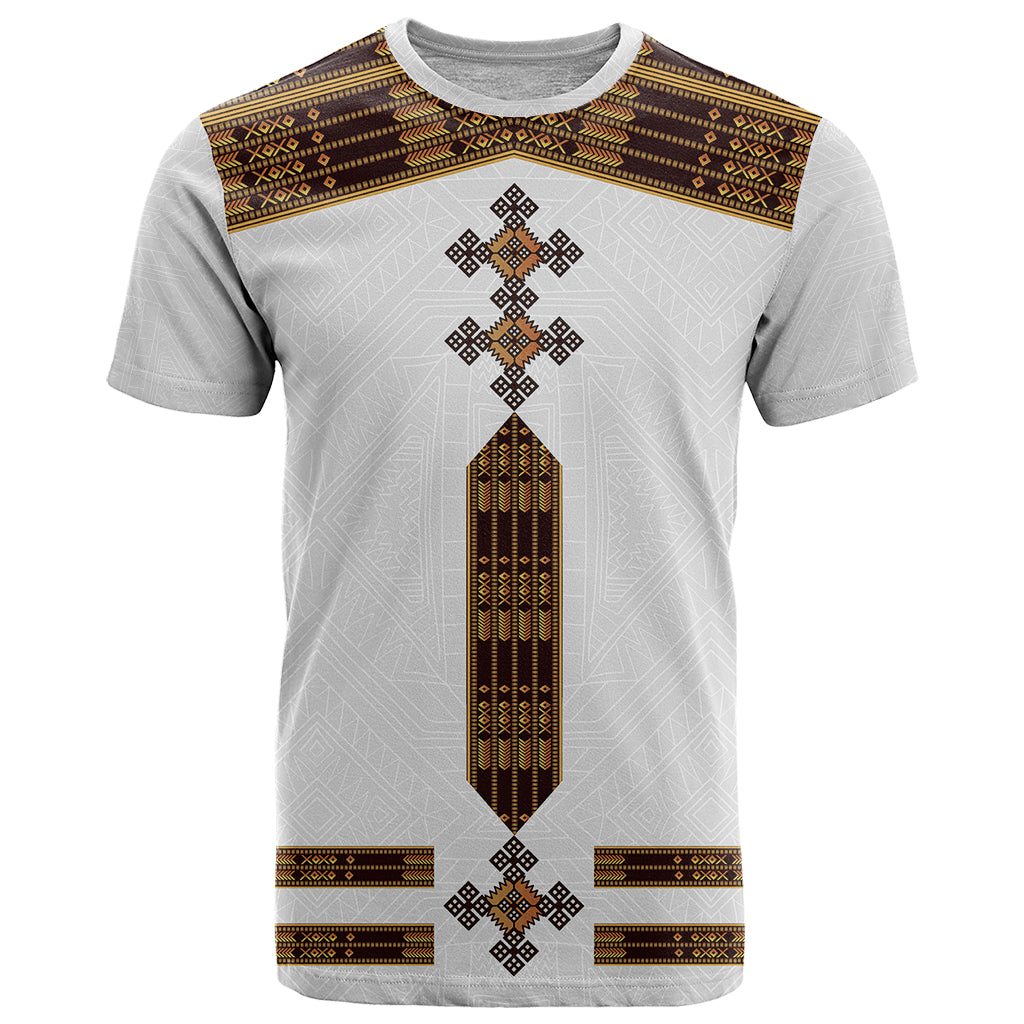 Eritrea T Shirt Tilet Habesha Style White - Wonder Print Shop