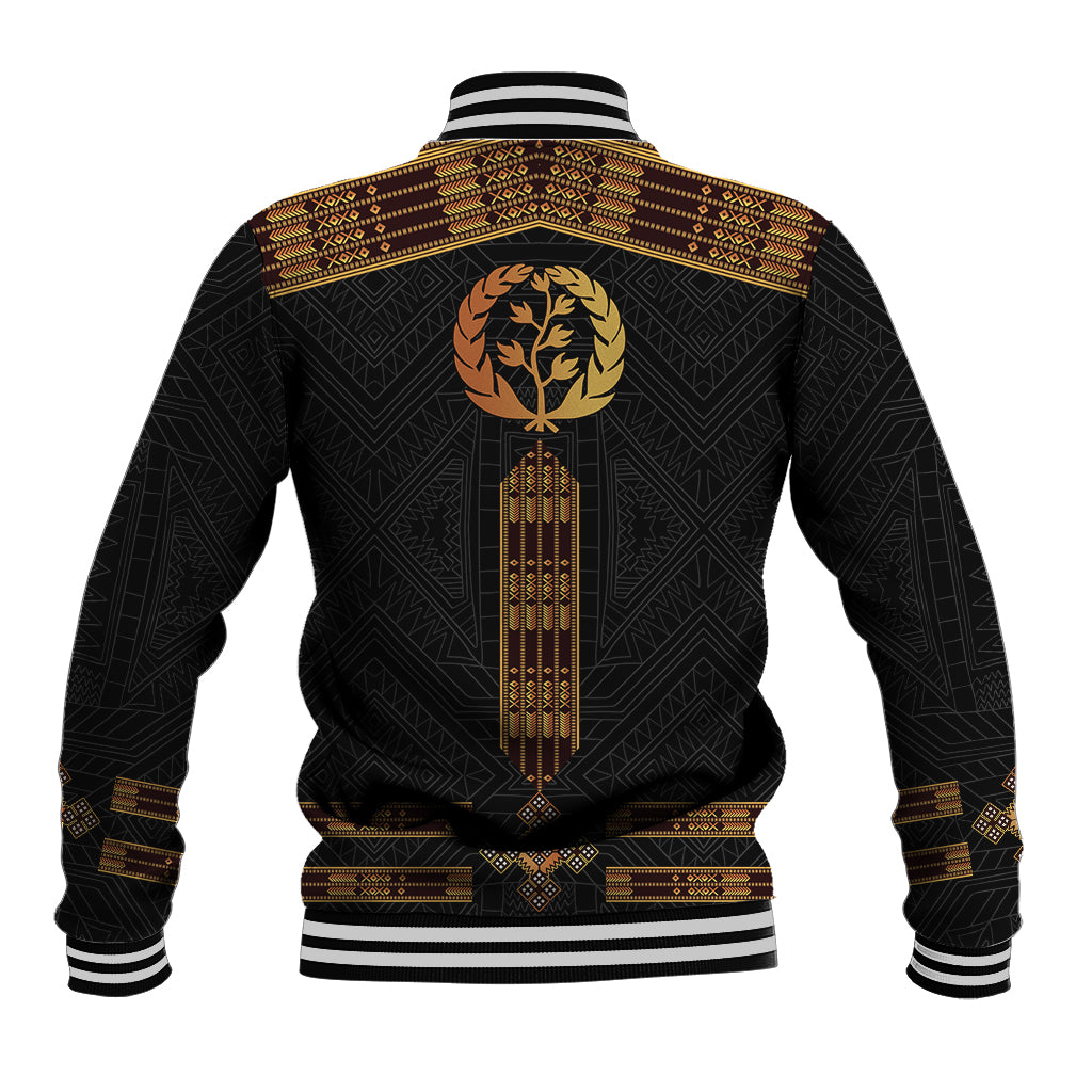 Eritrea Baseball Jacket Tilet Habesha Style - Black LT7 - Wonder Print Shop