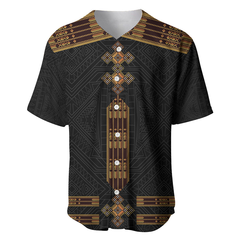 Eritrea Baseball Jersey Tilet Habesha Style - Black LT7 - Wonder Print Shop