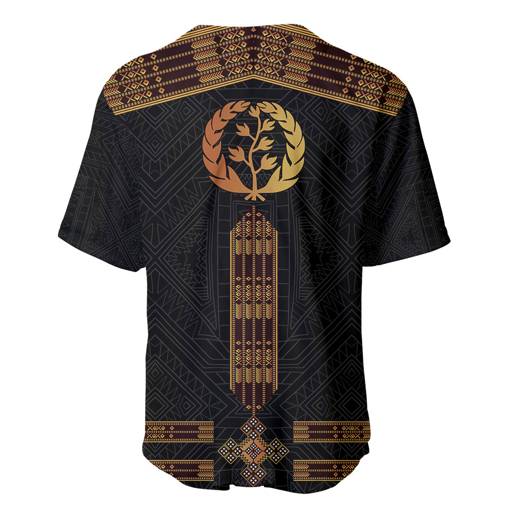 Eritrea Baseball Jersey Tilet Habesha Style - Black LT7 - Wonder Print Shop