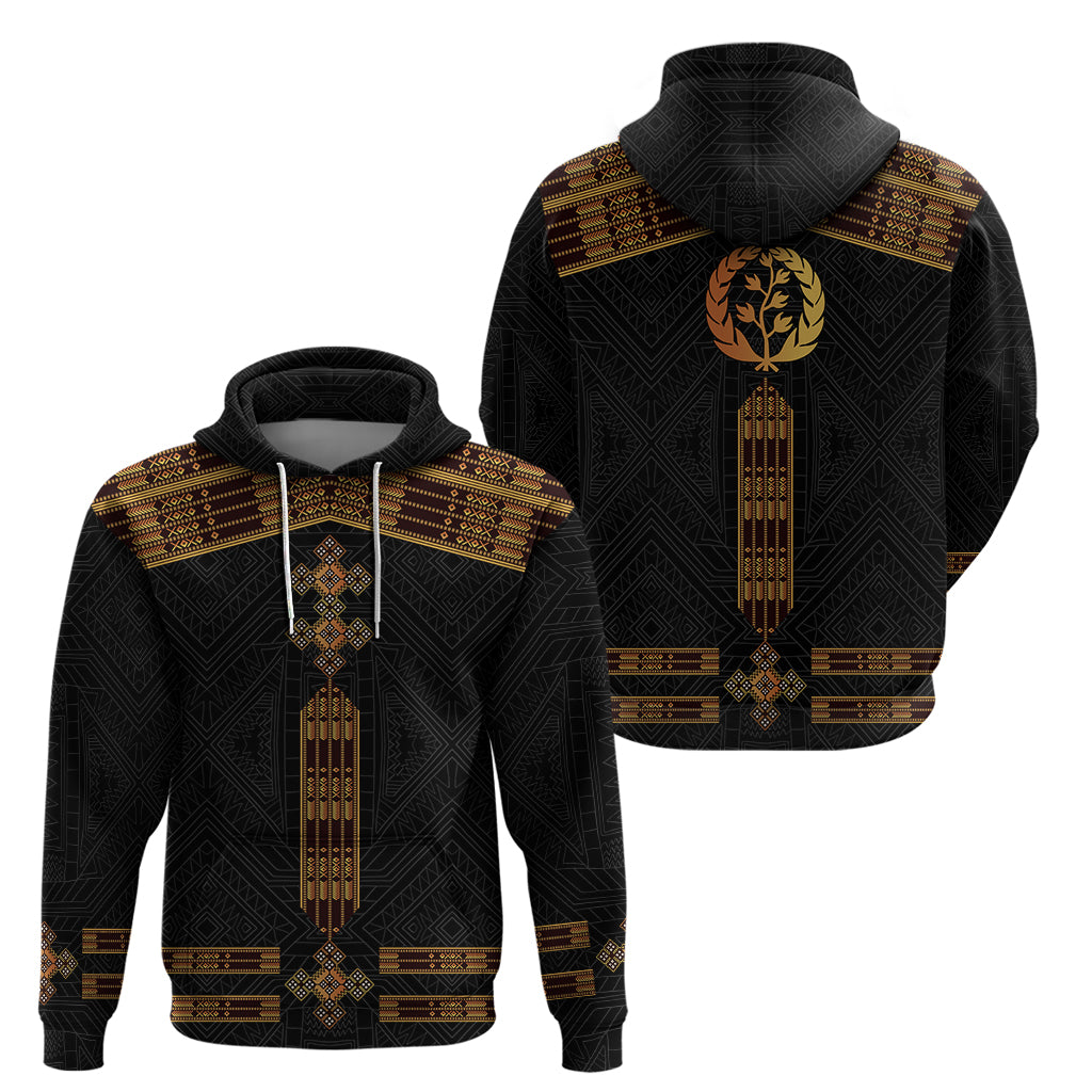 Eritrea Hoodie Tilet Habesha Style Black - Wonder Print Shop