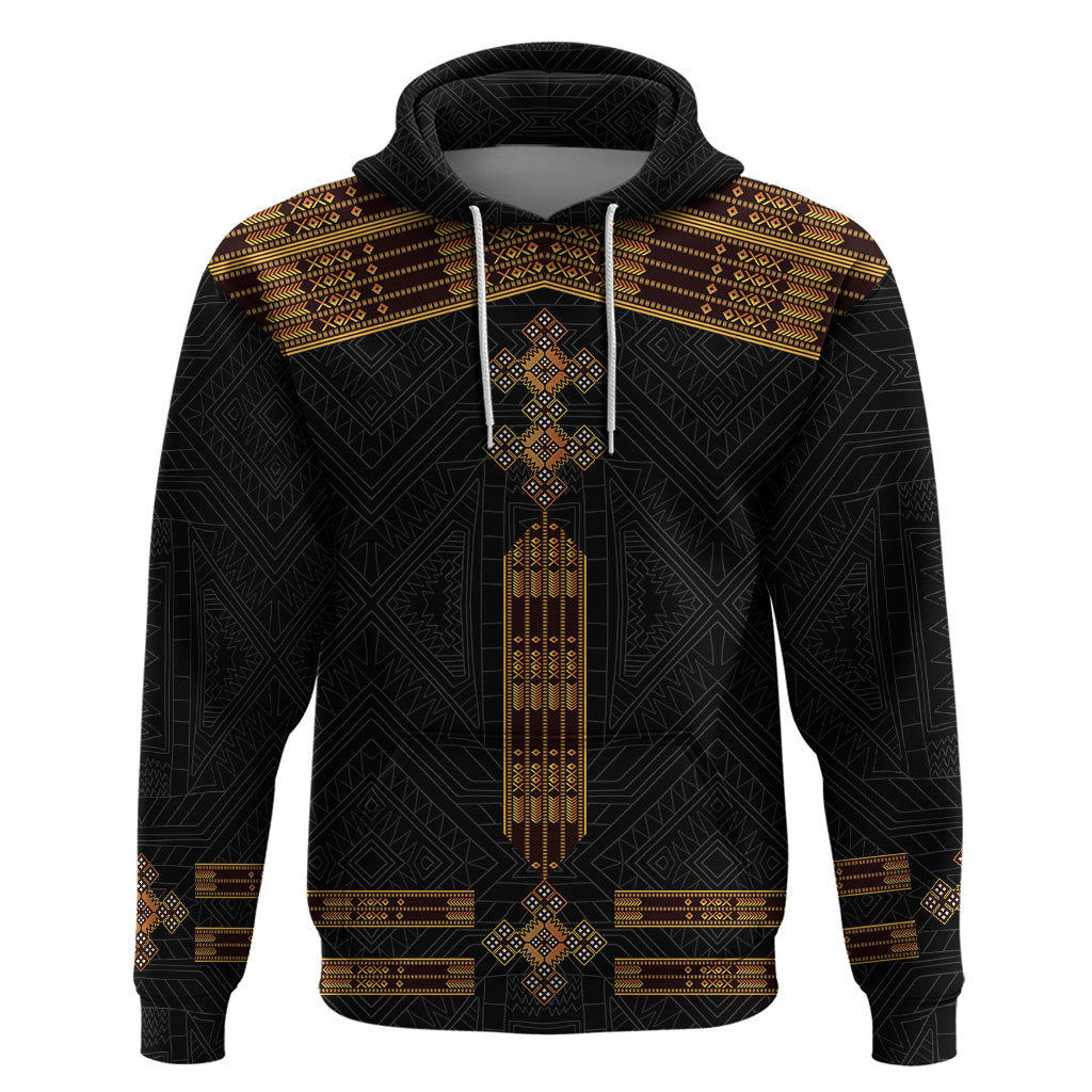 Eritrea Hoodie Tilet Habesha Style Black - Wonder Print Shop
