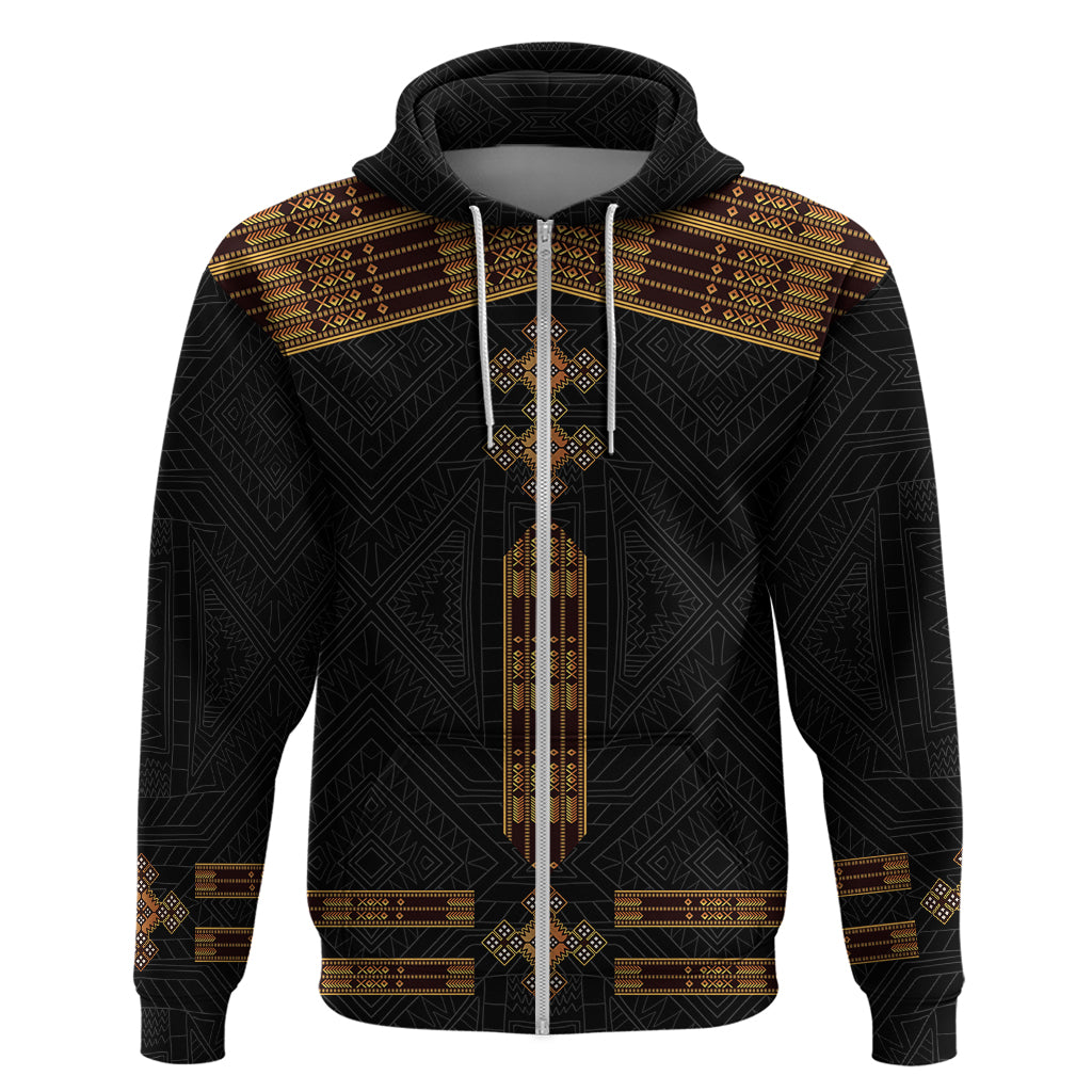 Eritrea Hoodie Tilet Habesha Style Black - Wonder Print Shop