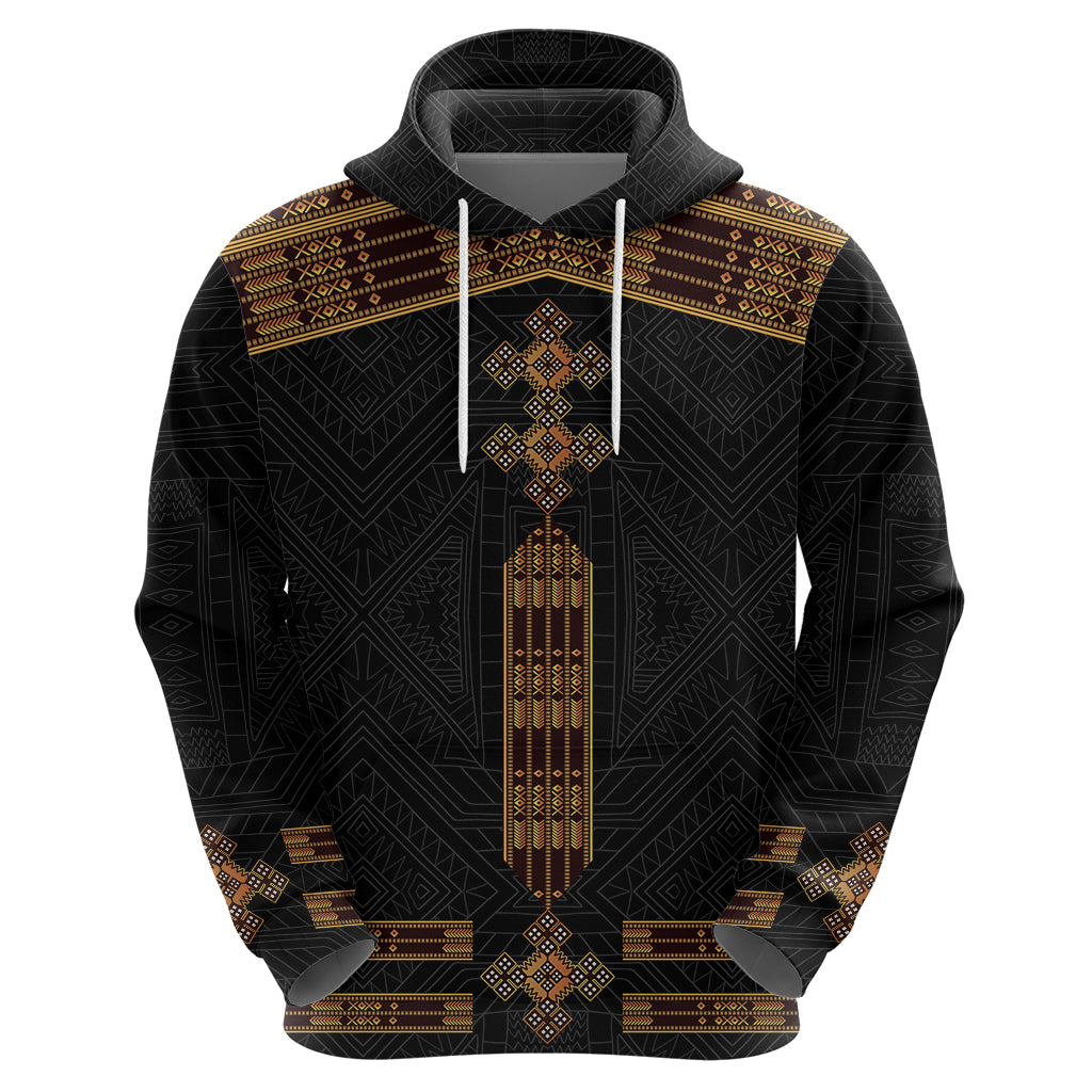 Eritrea Hoodie Tilet Habesha Style Black - Wonder Print Shop