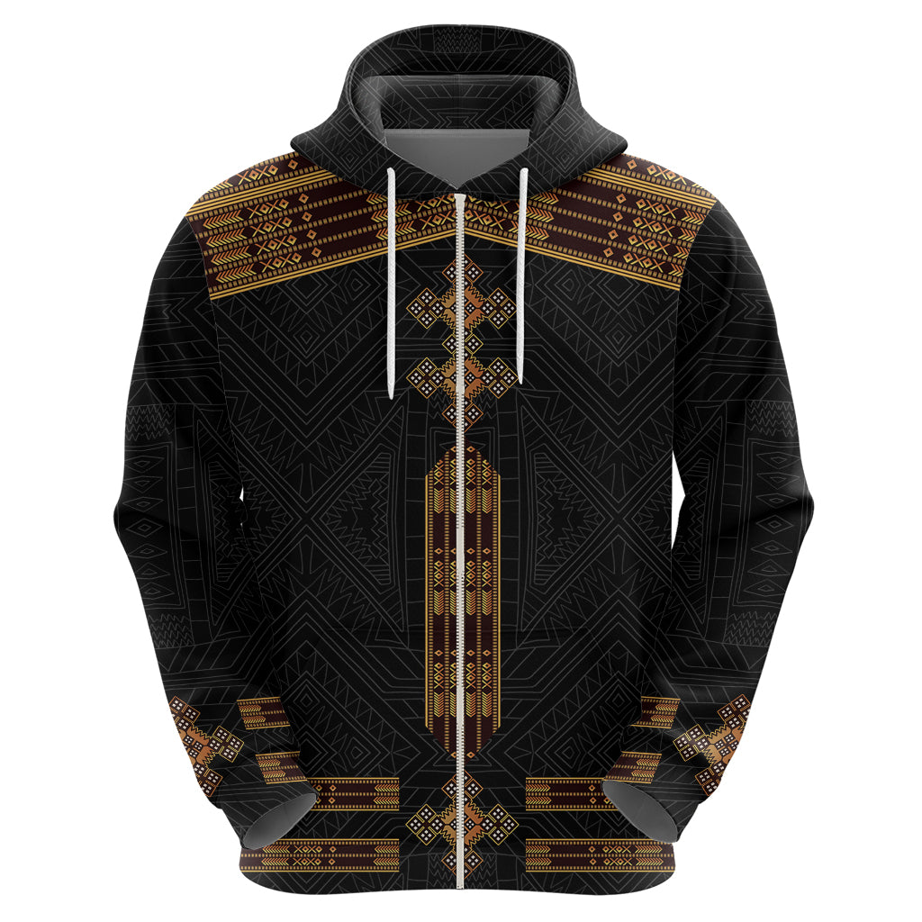 Eritrea Hoodie Tilet Habesha Style Black - Wonder Print Shop