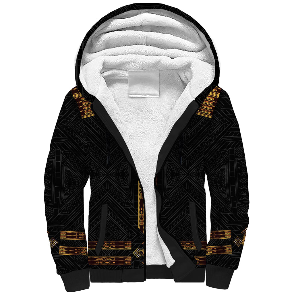 Eritrea Sherpa Hoodie Tilet Habesha Style - Black - Wonder Print Shop