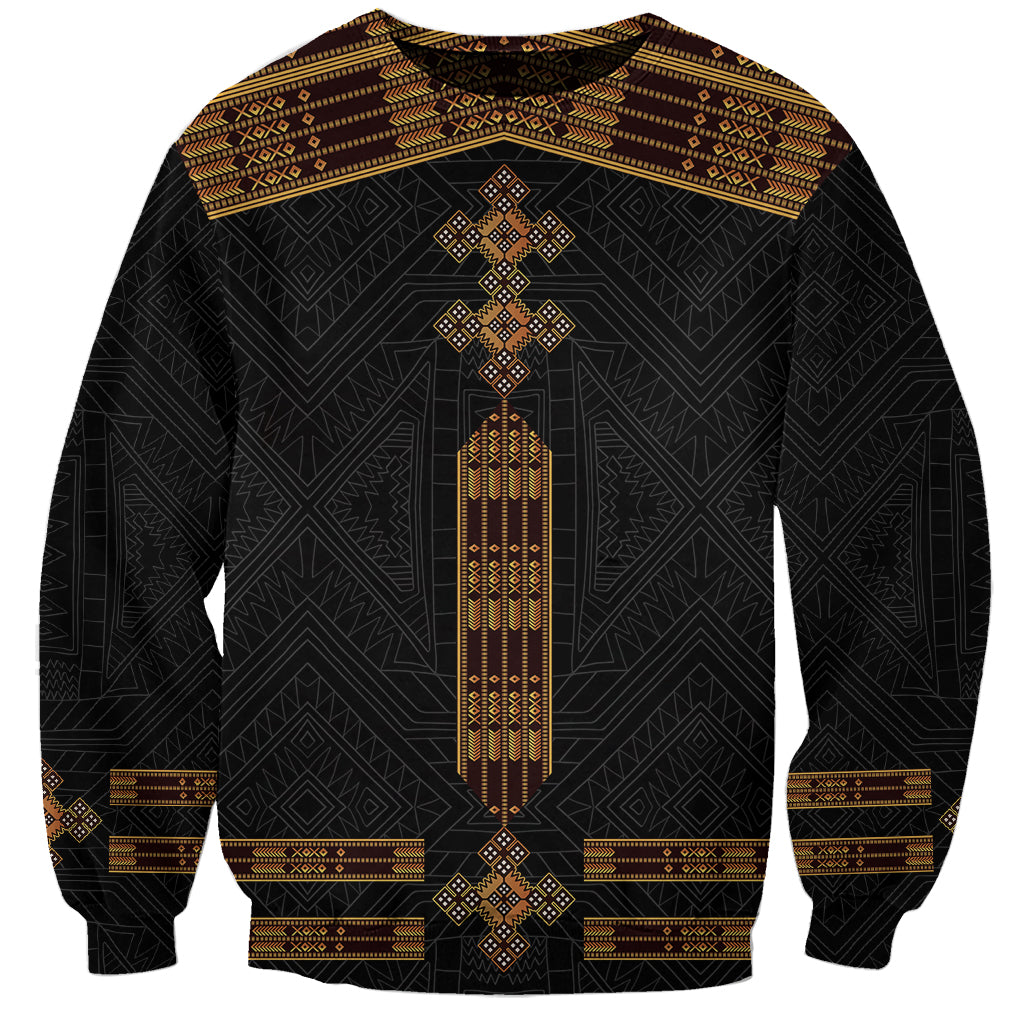 Eritrea Sweatshirt Tilet Habesha Style - Black - Wonder Print Shop