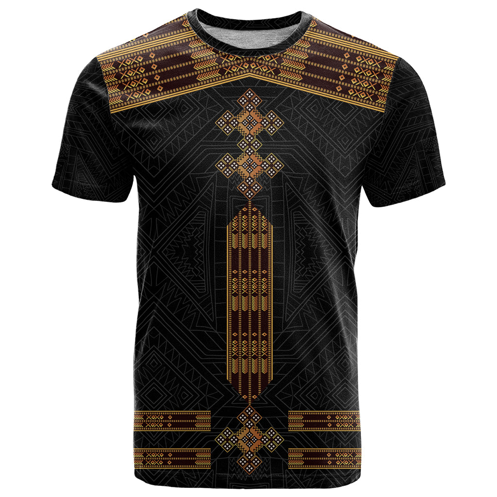 Eritrea T Shirt Tilet Habesha Style Black - Wonder Print Shop