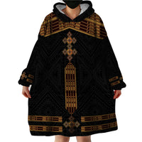 Eritrea Wearable Blanket Hoodie Tilet Habesha Style - Black - Wonder Print Shop