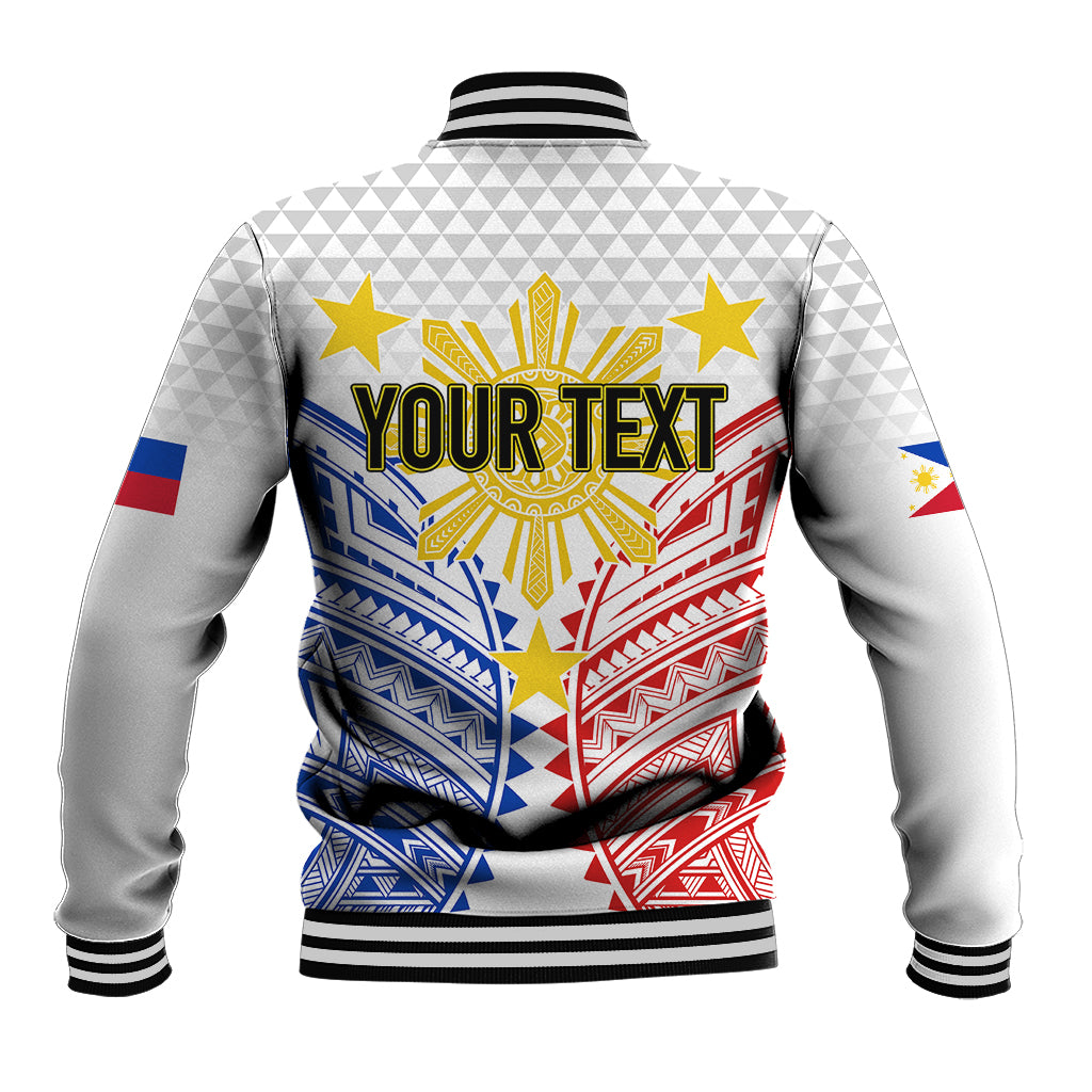 Personalised Philippines Independence Day Baseball Jacket Tribal Sun and Stars Ver 01 LT7 - Wonder Print Shop