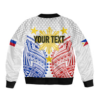 Personalised Philippines Independence Day Bomber Jacket Tribal Sun and Stars Ver 01 LT7 - Wonder Print Shop