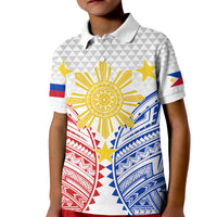 Custom Philippines Polo Shirt Independence Day for Kid Tribal Sun and Stars Ver 01 - Wonder Print Shop