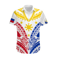 Personalised Philippines Independence Day Hawaiian Shirt Tribal Sun and Stars Ver 02 - Wonder Print Shop