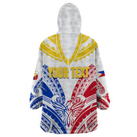 Personalised Philippines Independence Day Wearable Blanket Hoodie Tribal Sun and Stars Ver 02 - Wonder Print Shop