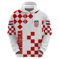Croatia National Day Hoodie Checkerboard Hrvatska Simple Style 01 - Wonder Print Shop