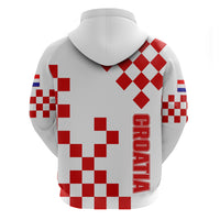 Croatia National Day Hoodie Checkerboard Hrvatska Simple Style 01 - Wonder Print Shop