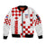 Croatia National Day Sleeve Zip Bomber Jacket Checkerboard Hrvatska Simple Style 01 - Wonder Print Shop