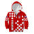 Croatia National Day Kid Hoodie Checkerboard Hrvatska Simple Style 02 - Wonder Print Shop