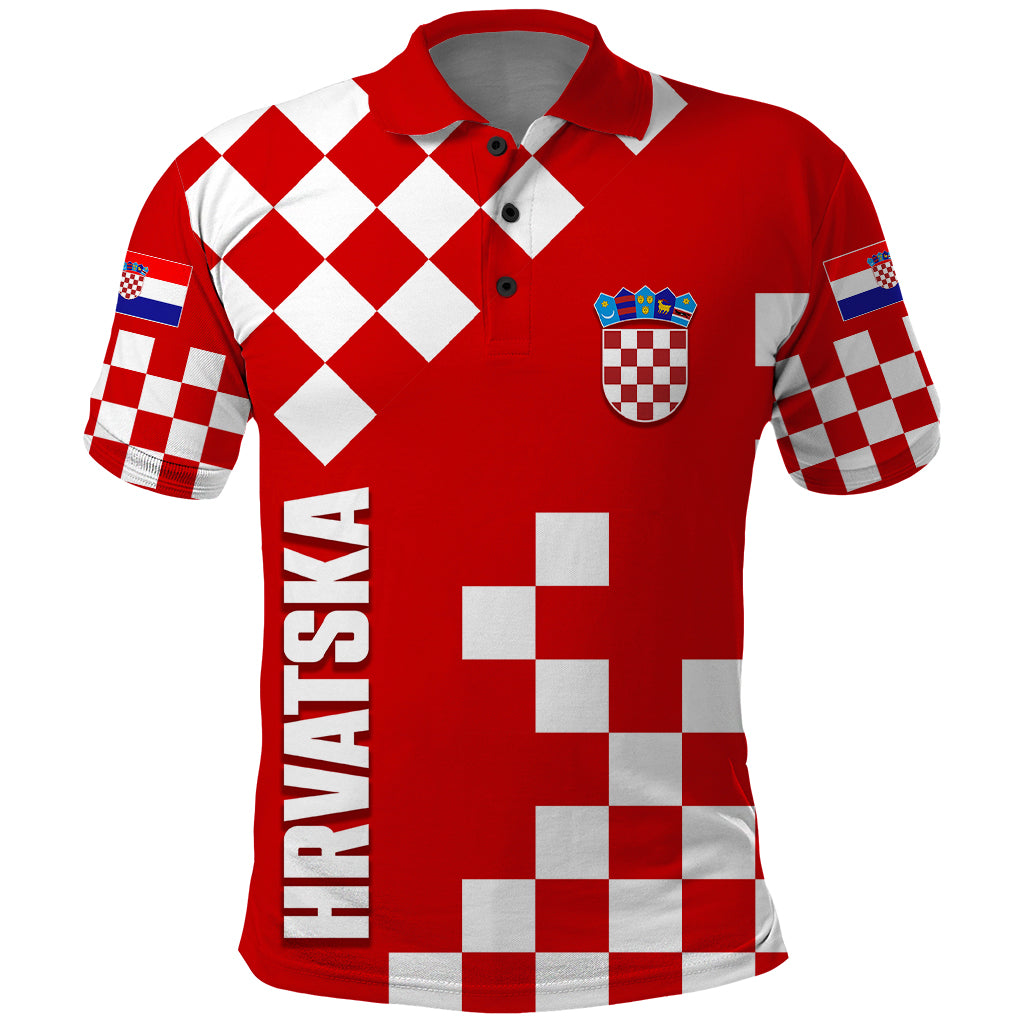 Croatia Polo Shirt National Day Checkerboard Hrvatska Simple Style 02 - Wonder Print Shop