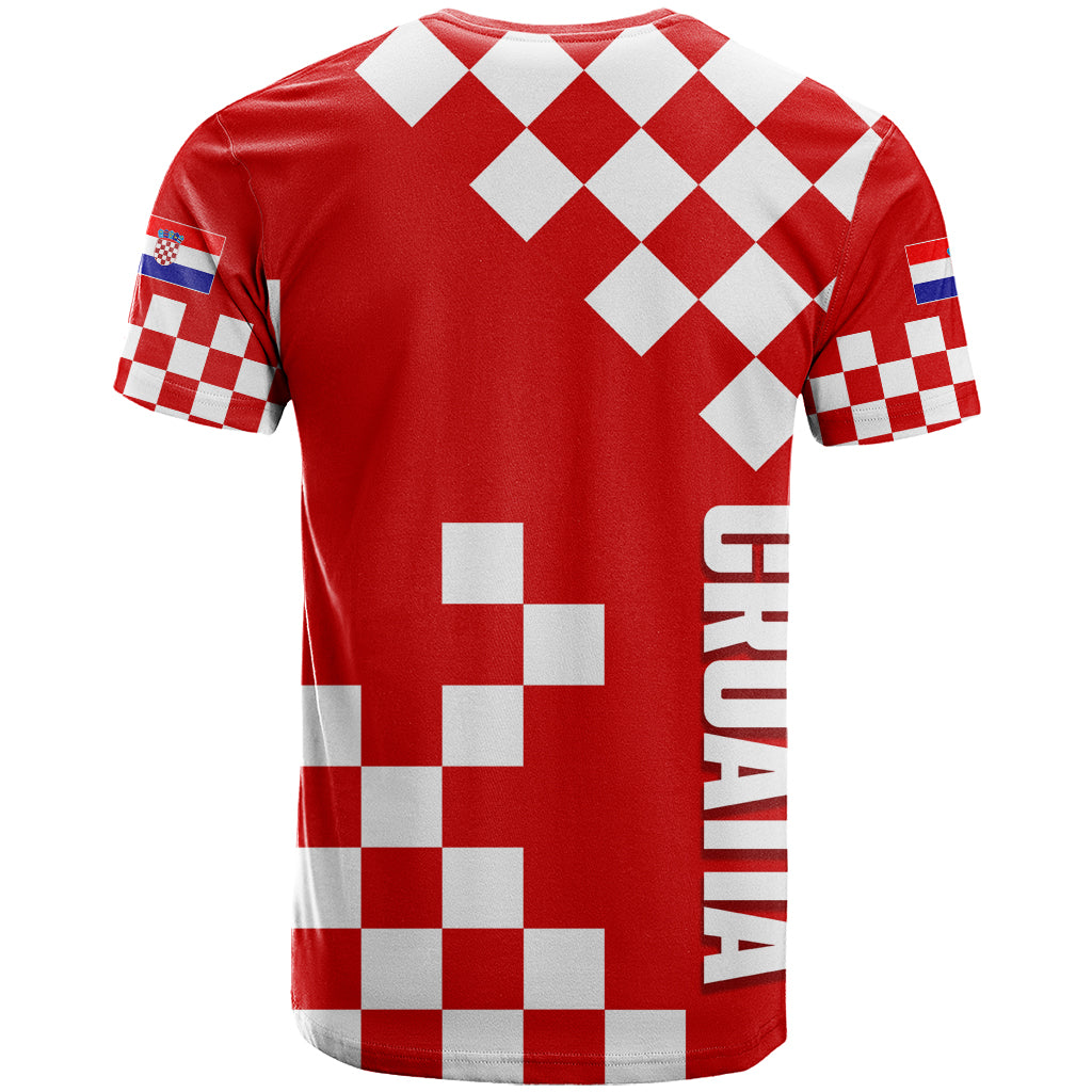 Croatia National Day T Shirt Checkerboard Hrvatska Simple Style 02 - Wonder Print Shop